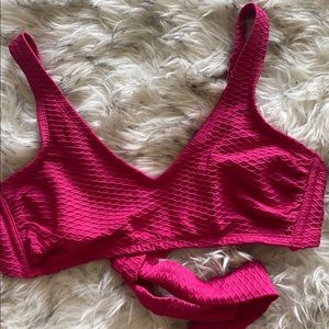 Hot pink swim top